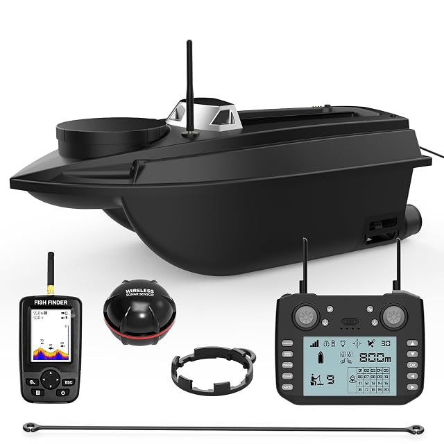 Barca da pasturazione GPS LOKEEVAN V030 con due motori e telecomando a LCD