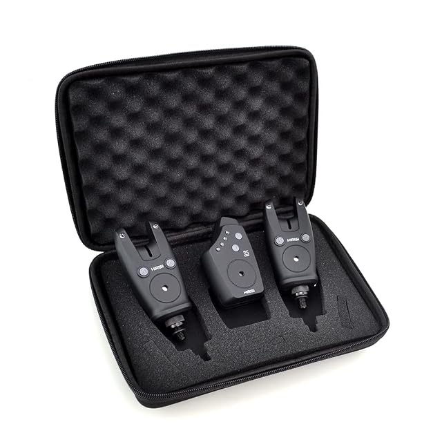 Segnalatori d’abboccata senza fili Hirisi Tackle Smart S5 con ricevitore e custodia da trasporto