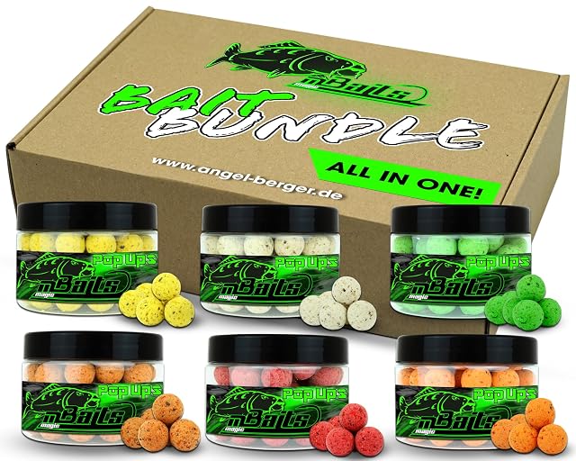 Lotto di pop-up Angel-Berger Magic Baits in sei gusti, 18 mm