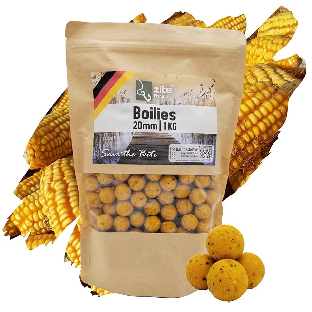 Boilie affondanti Zite Fishing al mais dolce, 20 mm, 1 kg