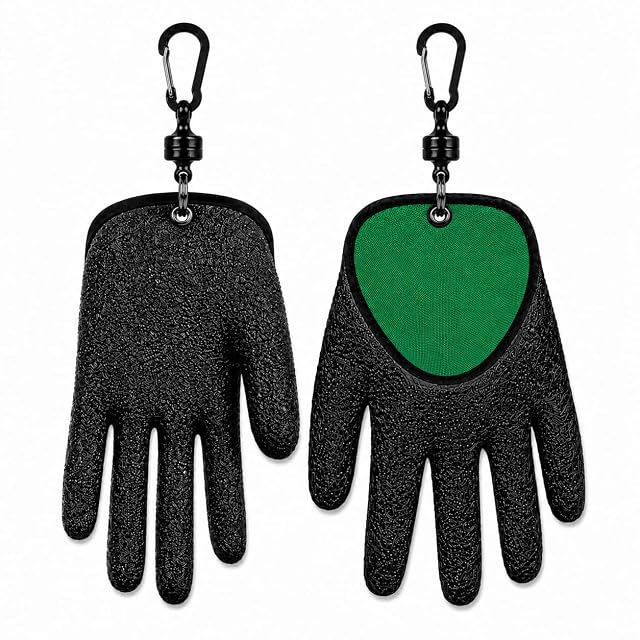 Paio di guanti da recupero da pesca antiscivolo SPHOSWHP con clip magnetiche