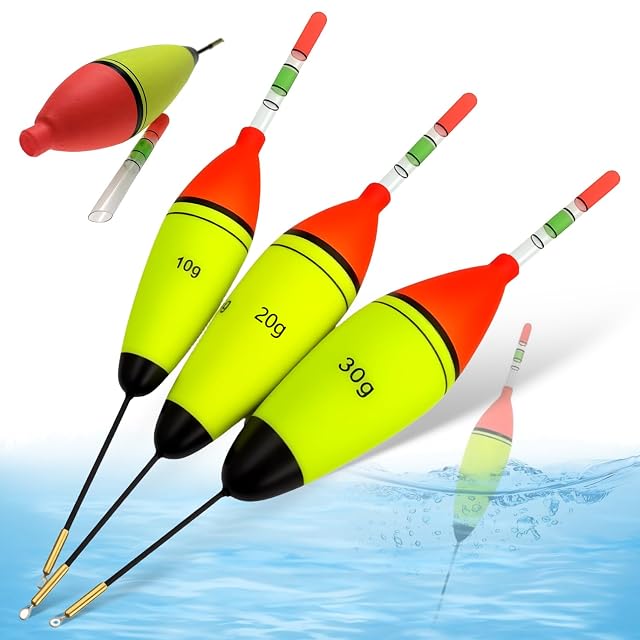 Set di nove waggler Syhdfxknp da 10, 20 e 30 g