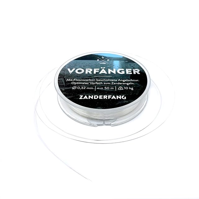 Lenza per terminali da lucioperca rivestita di fluorocarbon Zanderfang, 0,32 mm, 50 m