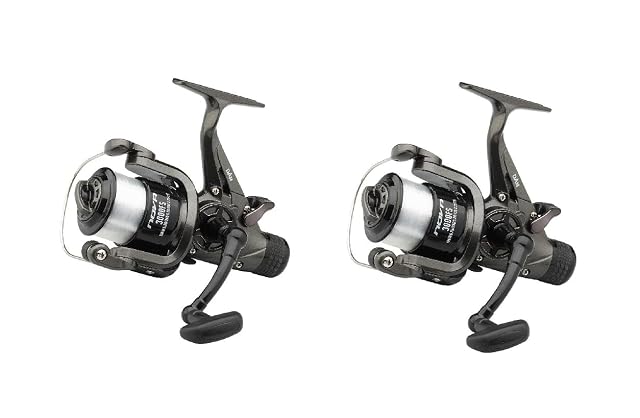 Coppia di mulinelli baitrunner DAM Nova FS con filo monofilo