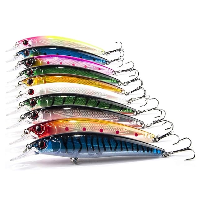 Set di dieci crankbait Aozzy in colori assortiti