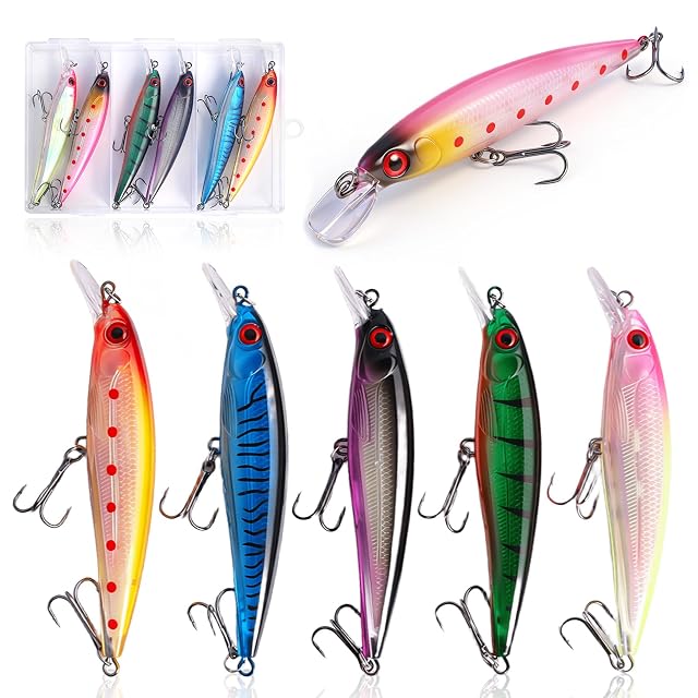 Set di sei crankbait PAYFULLY in disegni mimetici naturali