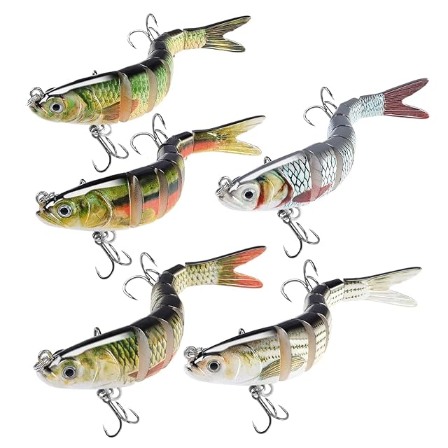 Swimbait articolato a otto segmenti RYACO, 13,6 cm