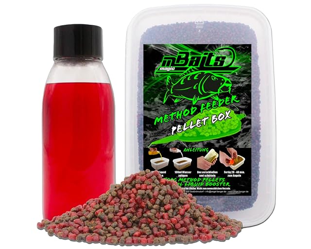 Scatola di pellet Angel-Berger Magic Baits Method Feeder, Red Garlic, 500 g