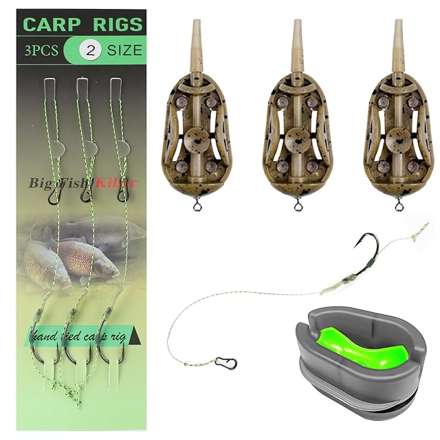 Set di tre method feeder Fyfjur con stampo e ami