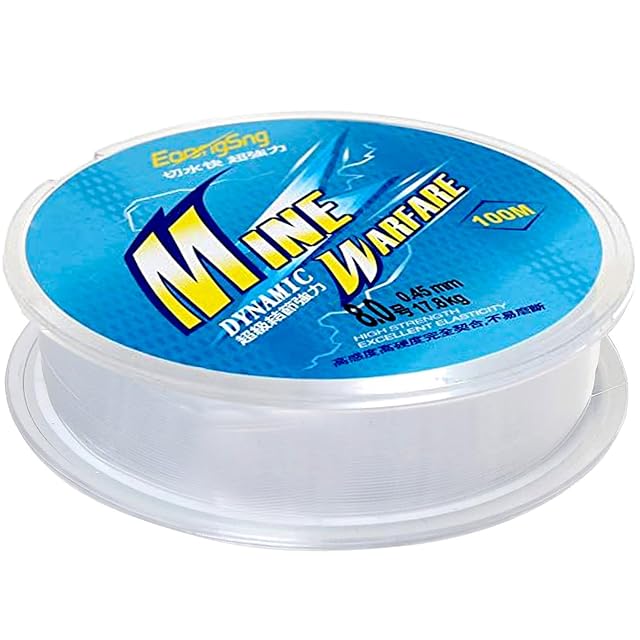Filo da pesca in nylon trasparente XMBYGEY da 100 metri, 0,45 mm