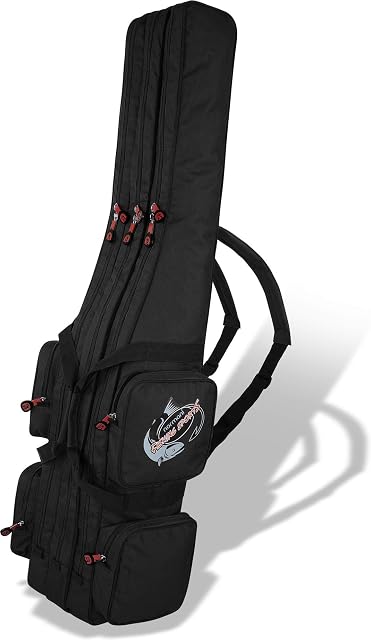 Fodero per canne nero normani a tre comparti interni, 150 cm