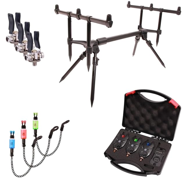 Set rod pod Ultimate Storm Compact con segnalatori d’abboccata e appoggi di calcio