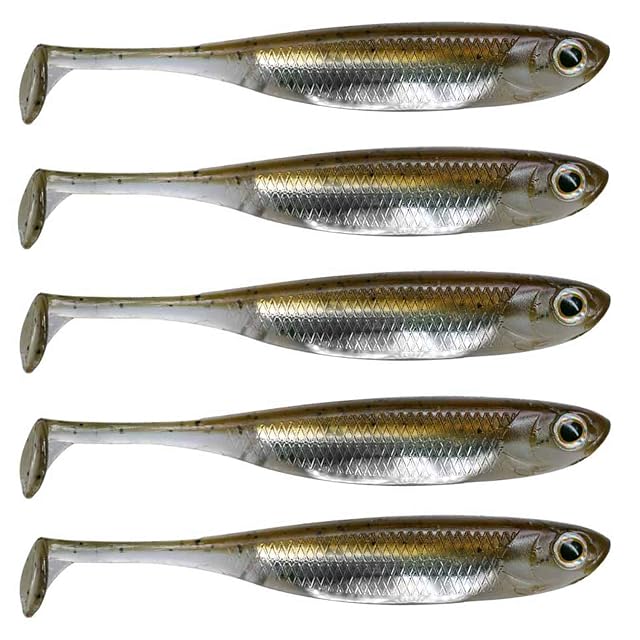 Shad morbidi paddle tail QualyQualy da 10 cm con lamina riflettente nel ventre