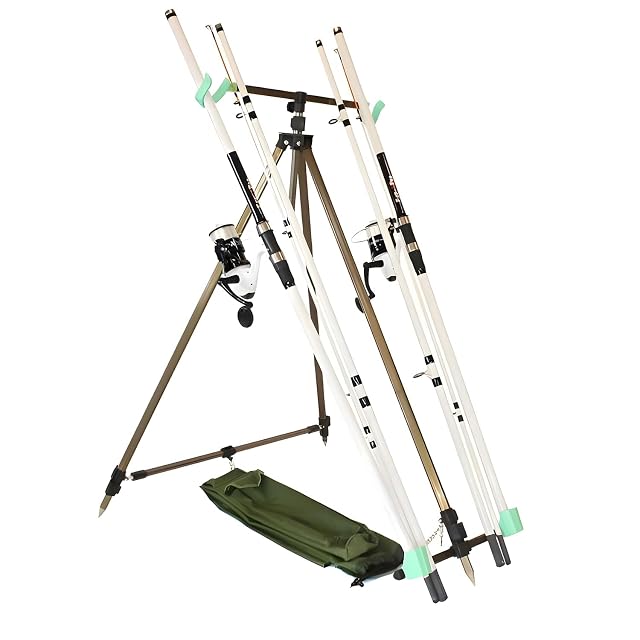 Set FISH-XPRO Beach Pro Deluxe con due canne da surfcasting, due mulinelli e un appoggio da spiaggia