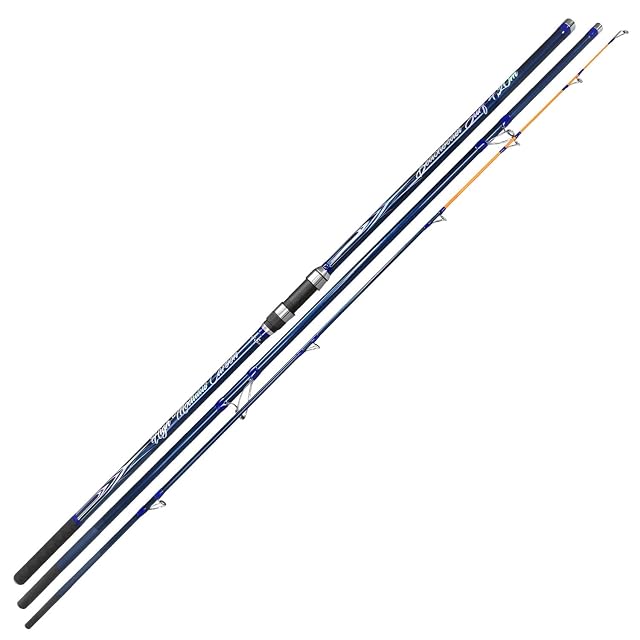 Canna da surfcasting Team Deep Sea Beachbeast in tre pezzi con anelli low-rider